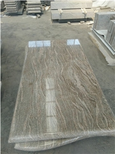 China Golden Juparana Granite Tombstones