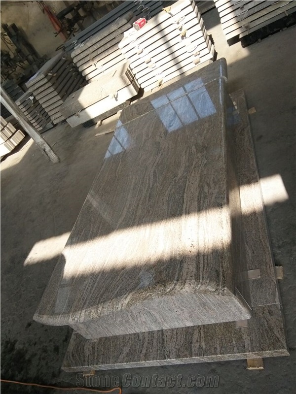 China Golden Juparana Granite Tombstones