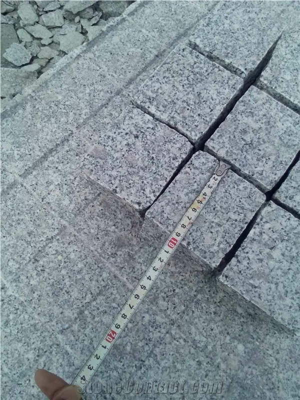 G341 Silver Grey Granite Cube Stone Top Flamed Sides Cleft Cheap Prices