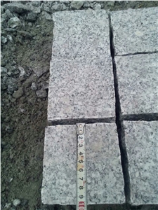 G341 Silver Grey Granite Cube Stone Top Flamed Sides Cleft Cheap Prices