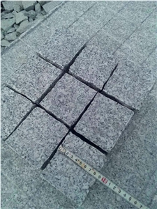 G341 Silver Grey Granite Cube Stone Top Flamed Sides Cleft Cheap Prices