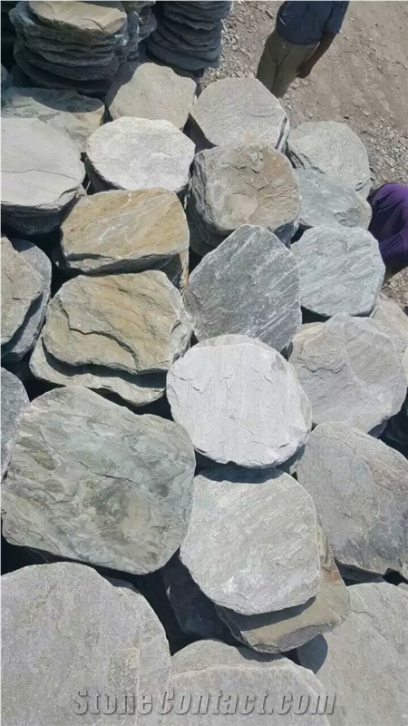 Natural Slate Stone Garden Stepping Pavements Round Steps Low Prices