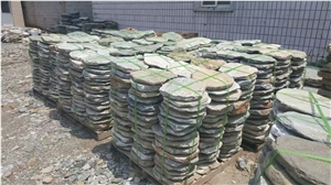 Natural Slate Stone Garden Stepping Pavements Round Steps Low Prices