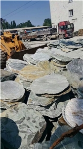 Natural Slate Stone Garden Stepping Pavements Round Steps Low Prices