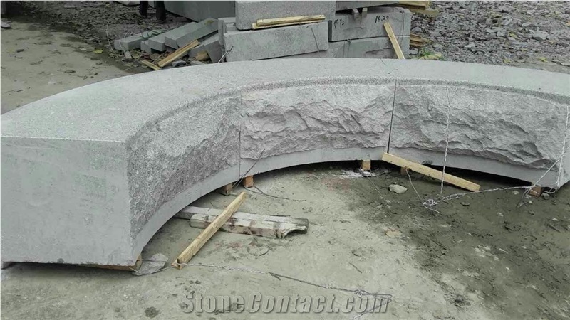 Silver Gery G341 Granite Garden Sitting Blocks Radius Sets Kerbstone