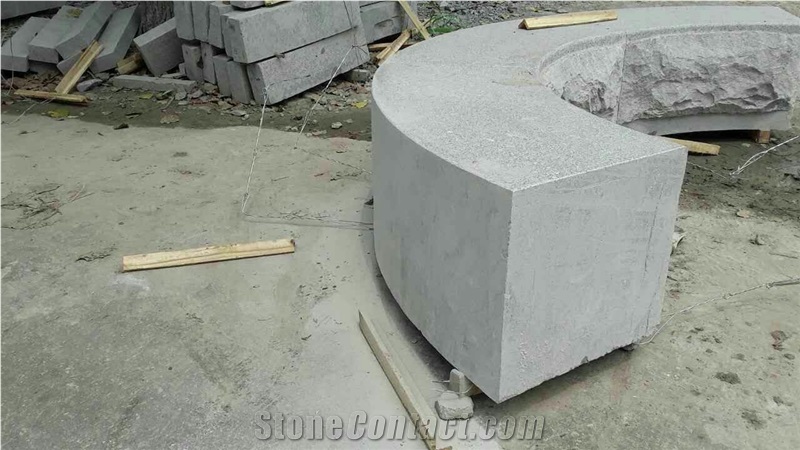 Silver Gery G341 Granite Garden Sitting Blocks Radius Sets Kerbstone
