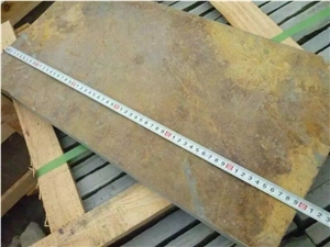 Yellow Rusty Slate Slabs Tiles for Paving and Wall Low Price