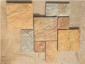 Yellow Slate Flagestone Paving Tiles Slabs French Pattern
