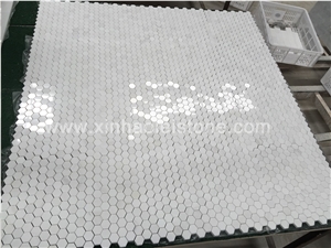 Bianco Dolomiti Marble Hexagon Mosaics, White Marble Hexagon Mosaics Bianco Dolomiti Marble Hexagon Mosaics, White Marble Hexagon Mosaics