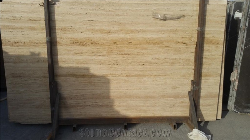 Light Beige Travertine Slabs & Tiles,(Unfilled Polished) Iran Beige Travertine