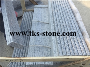 G383 Granite Pear Flower Stairs,Cheapest Stair Granite,Pearl Red Granite Steps/Risers,Wave Flower Granite Staircase