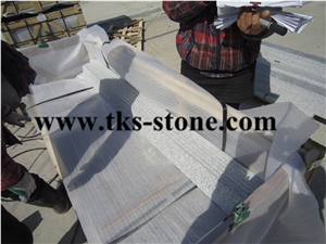 G383 Granite Pear Flower Stairs,Cheapest Stair Granite,Pearl Red Granite Steps/Risers,Wave Flower Granite Staircase
