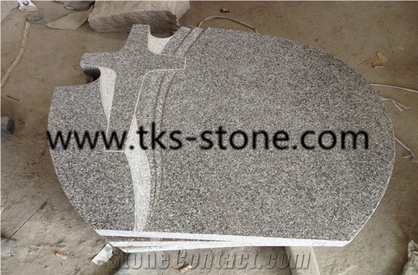 G383 Granite Pearl Flower Poland, Tombstones Granite Gravestones