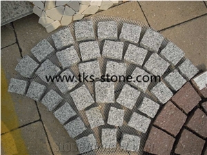 G603 Granite Cobble Stone,Padang White Granite Pavers,Crystal Grey Granite Paving Sets,Grey Paver Stone