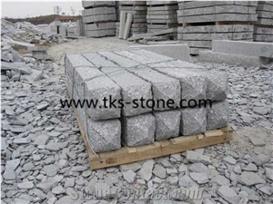 G603 Granite Pineappled Palisade Stone,China Grey Granite Palisade,Sesame White Granite Palisade for Garden