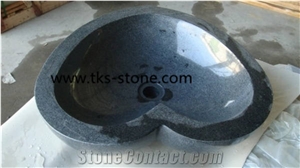 G654 Granite,China Black Granite Sinks & Basins,Black Granite Wash Basin and Bathroom Sink/Round Black Granite Wash Basin and Bathroom Sink/ Washbasin / Bathroomsink