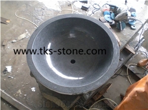 G654 Granite,China Black Granite Sinks & Basins,Black Granite Wash Basin and Bathroom Sink/Round Black Granite Wash Basin and Bathroom Sink/ Washbasin / Bathroomsink