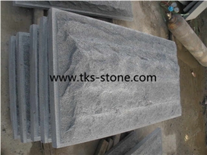 G654 Granite Mushroom Stone,Padang Dark Granite Mushroomed Cladding