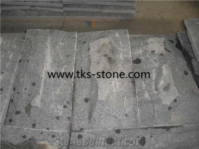 G654 Granite Mushroom Stone,Padang Dark Granite Mushroomed Cladding