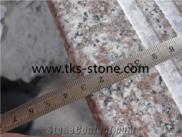 G664 Pink Granite, Porrino/Luoyuan Red Granite in Stair Steps with Anti Slip, Treads and Risers