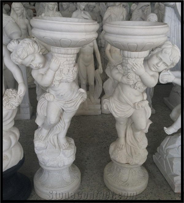 White Marble Angel Statue Sculpture, White Marble Statues