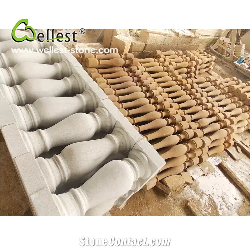 Best Price Factory Cut-To-Size Exterior Sandstone Balustrades