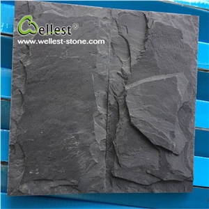 Black Slate Mushroom Stone Wall Decorative Cladding Stone