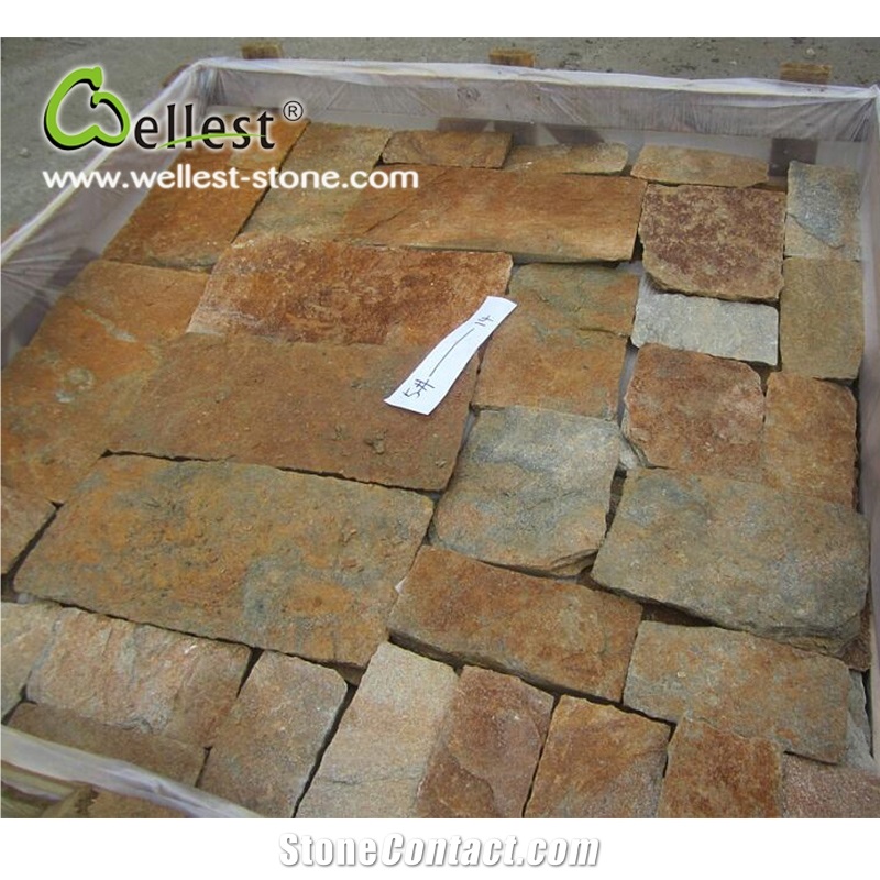 China Factory Natural Rustic Color Cheap Slate Loose Ledge Stone for Outdoor Wall