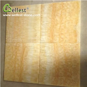 China Natural Beige Color Honed Finished Onyx Tile & Slab