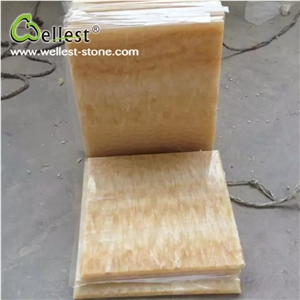 China Natural Beige Color Honed Finished Onyx Tile & Slab
