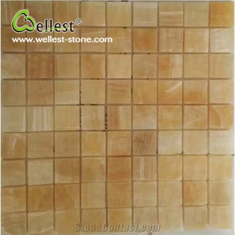 China Natural Beige Color Honed Finished Onyx Tile & Slab