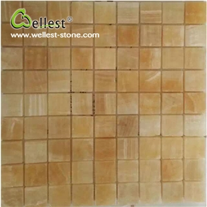 China Natural Beige Color Honed Finished Onyx Tile & Slab