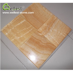 China Natural Beige Color Honed Finished Onyx Tile & Slab