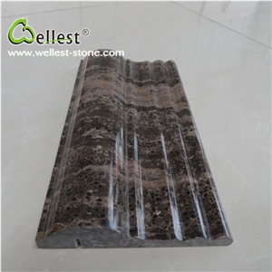 Factory Polished Surface Light Emperador Marble Mouldings / Border Lines