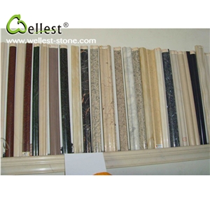 Factory Polished Surface Light Emperador Marble Mouldings / Border Lines