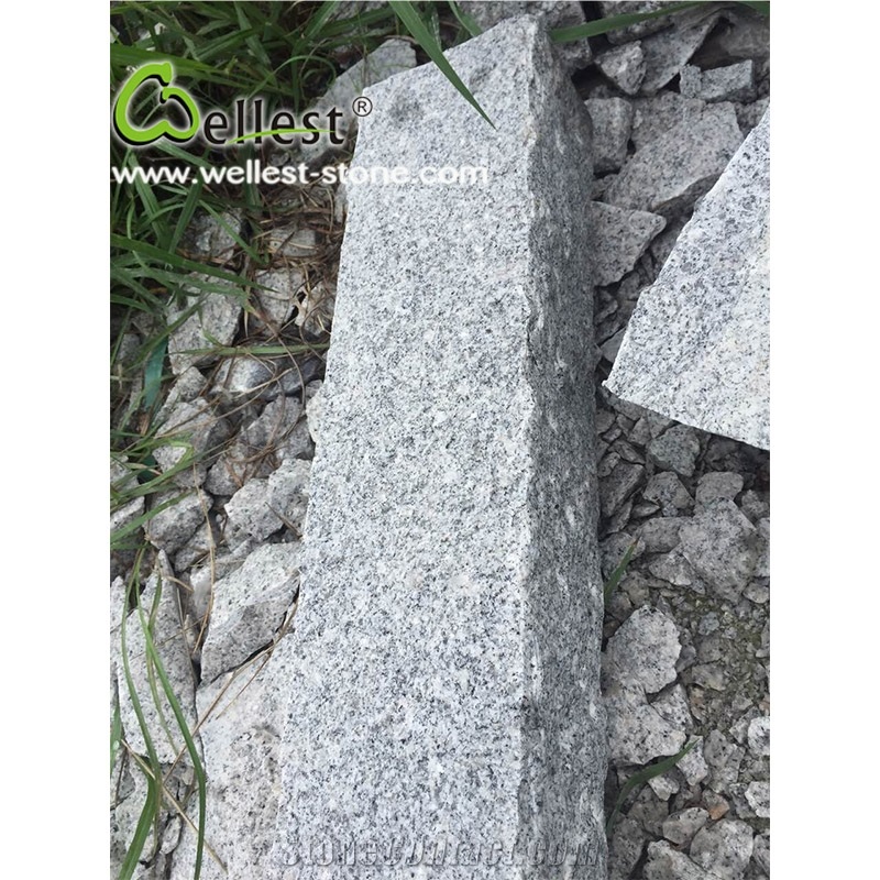G603 China Light Grey Sesame White Silver White Star White Bianco White Flamed Landscape Stone Kerbstone Kerb Curb Curbstone Setts