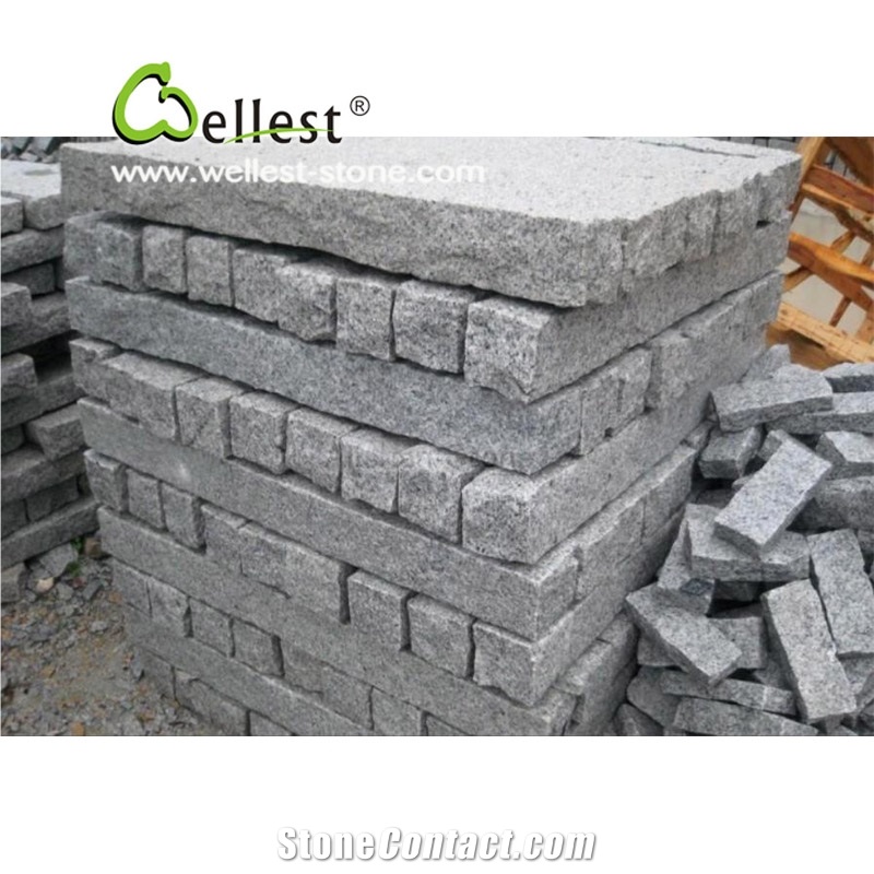 G603 China Light Grey Sesame White Silver White Star White Bianco White Flamed Landscape Stone Kerbstone Kerb Curb Curbstone Setts
