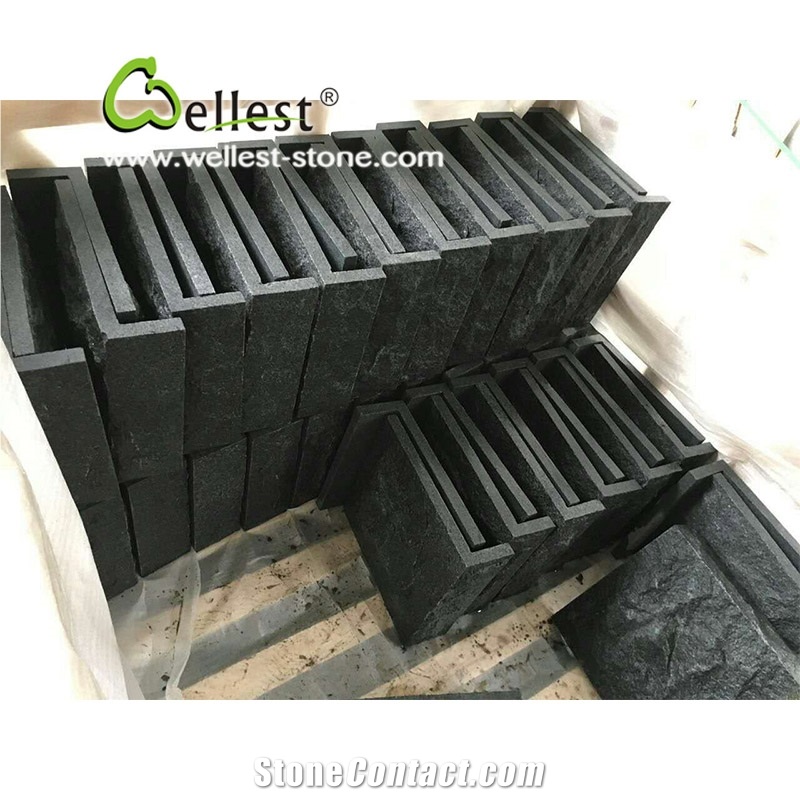 G603 Granite Mushroomed Cladding Stone, Chinese Light Grey Granite Mushroom Corner Stone,China Crystal Grey Granite Mushroomed Wall Stone, Corner Stone