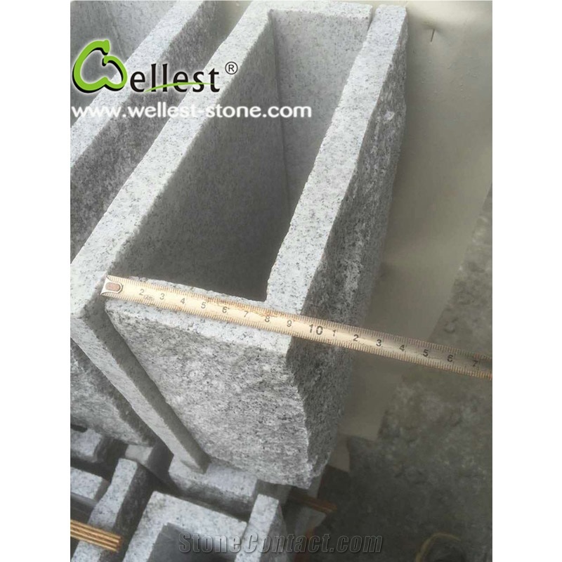 G603 Granite Mushroomed Cladding Stone, Chinese Light Grey Granite Mushroom Corner Stone,China Crystal Grey Granite Mushroomed Wall Stone, Corner Stone