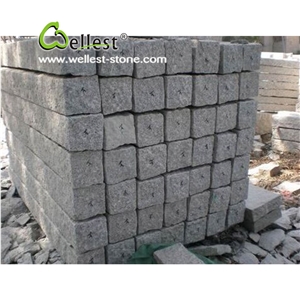 G603 Granite Natural Split Kerbstone, China Light Grey Granite Kerbs for Outside Road Stone