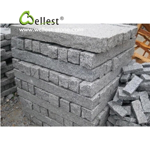 G603 Granite Natural Split Kerbstone, China Light Grey Granite Kerbs for Outside Road Stone