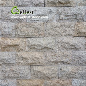 G682 Yellow Rusty Stone, Exterior Walling Chinese Yellow/Beige Mushroom Stone/Granite Tiles/Cladding Stone