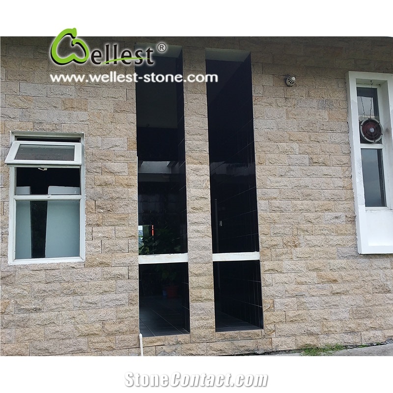 G682 Yellow Rusty Stone, Exterior Walling Chinese Yellow/Beige Mushroom Stone/Granite Tiles/Cladding Stone