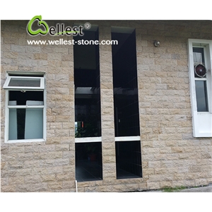 G682 Yellow Rusty Stone, Exterior Walling Chinese Yellow/Beige Mushroom Stone/Granite Tiles/Cladding Stone