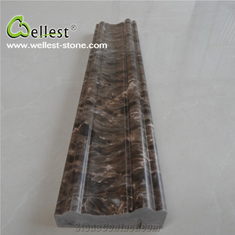 High-End Best Price Coffee Emperador Marble Border for Hotel