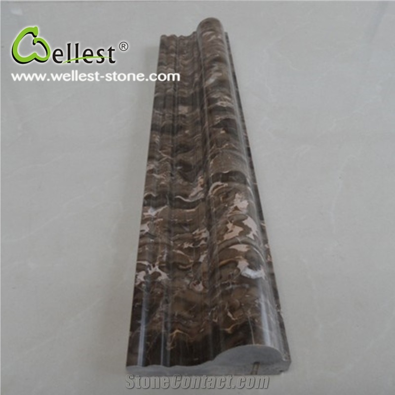 High-End Best Price Coffee Emperador Marble Border for Hotel