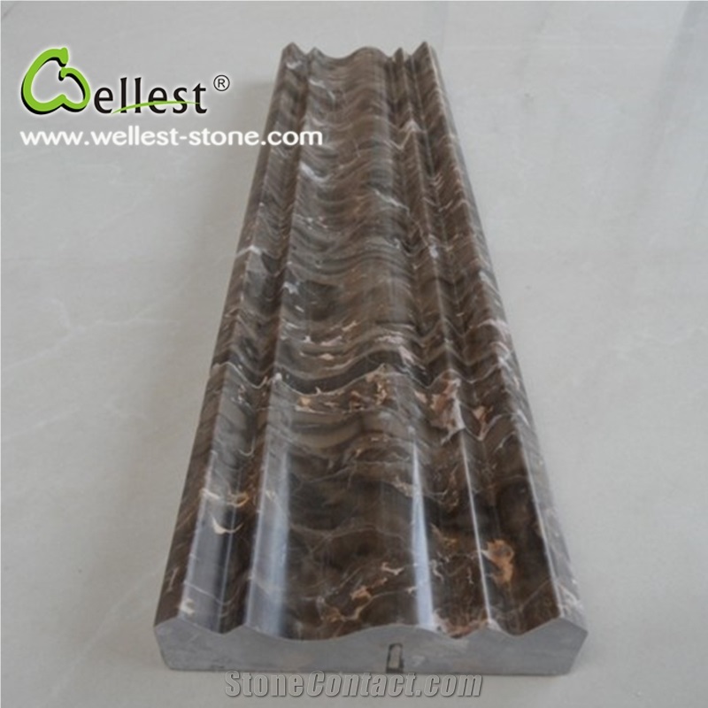 High-End Best Price Coffee Emperador Marble Border for Hotel