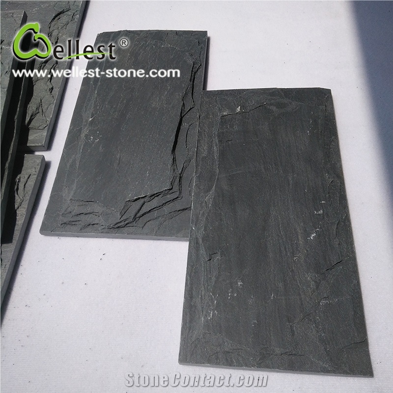 High Quality Factory Natural Black Cheap Slate Mushroom Wall