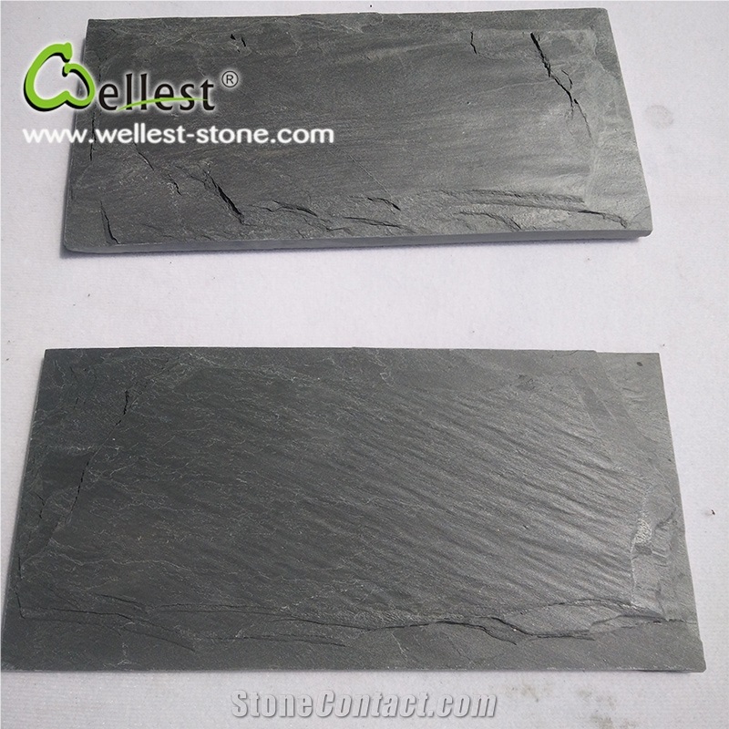 High Quality Factory Natural Black Cheap Slate Mushroom Wall