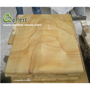 Honed Finished Yellow Sandstone Swimming Pool Copings Pavers